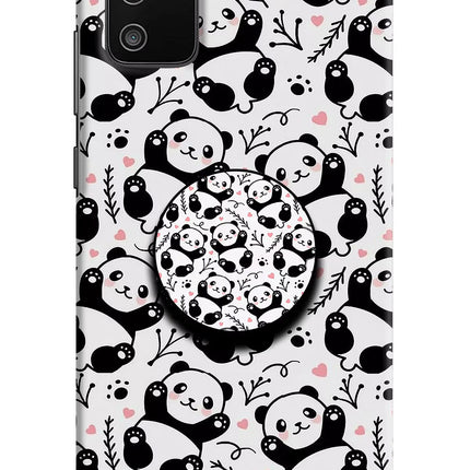 Cute Panda Samsung M02s Pop Case by Casekaro