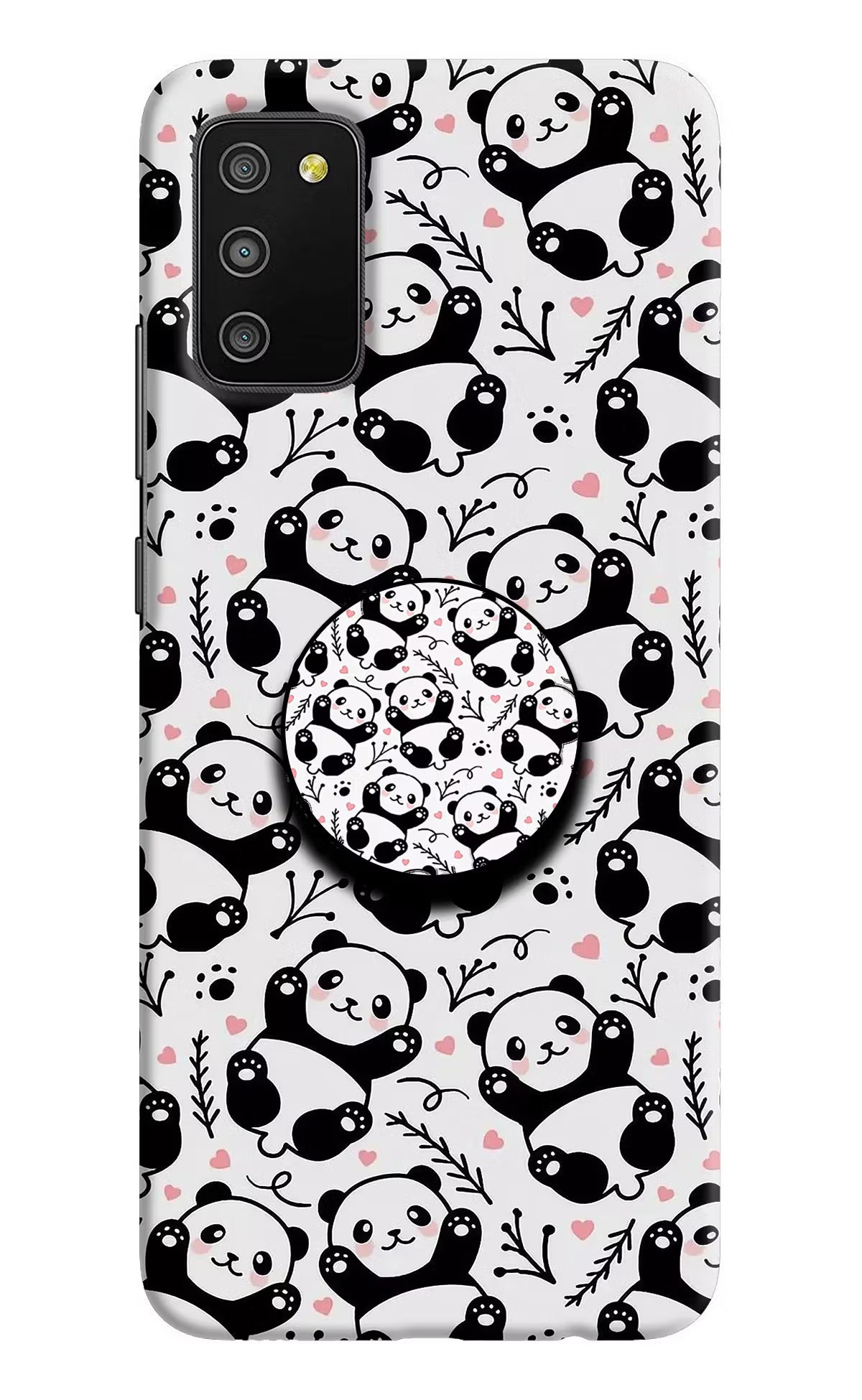 Cute Panda Samsung M02s Pop Case by Casekaro