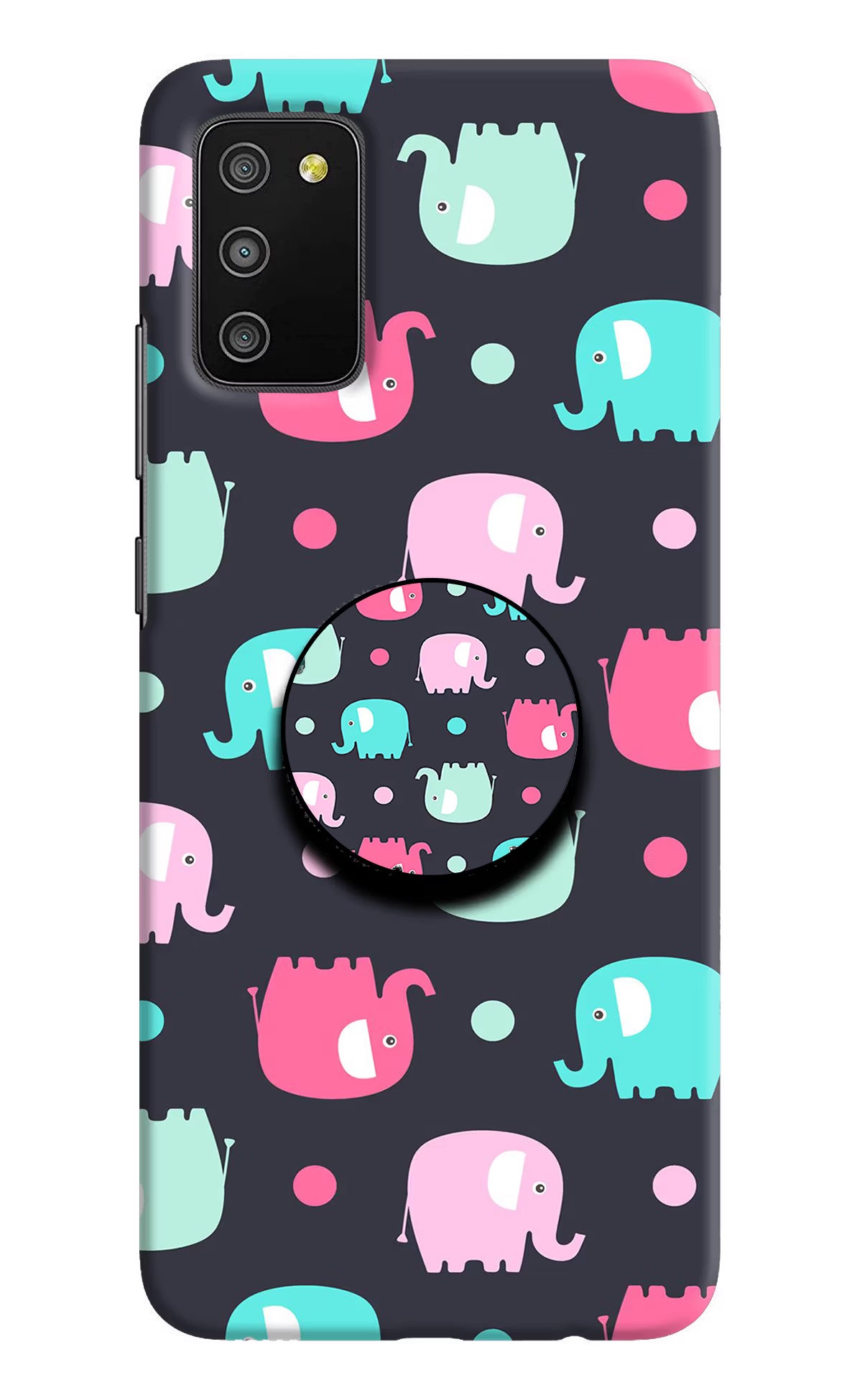 Baby Elephants Samsung M02s Pop Case by Casekaro