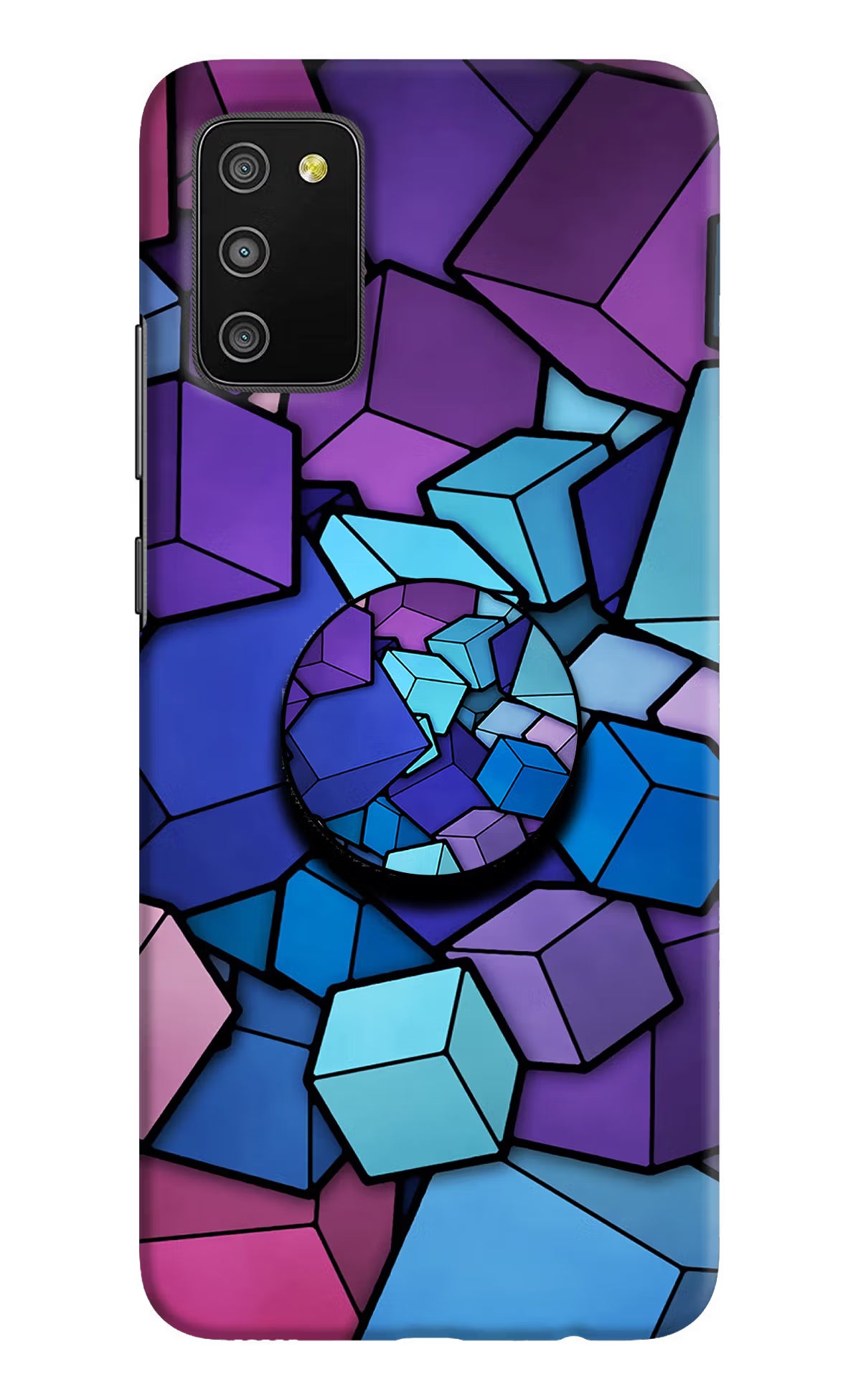 Cubic Abstract Samsung M02s Pop Case by Casekaro