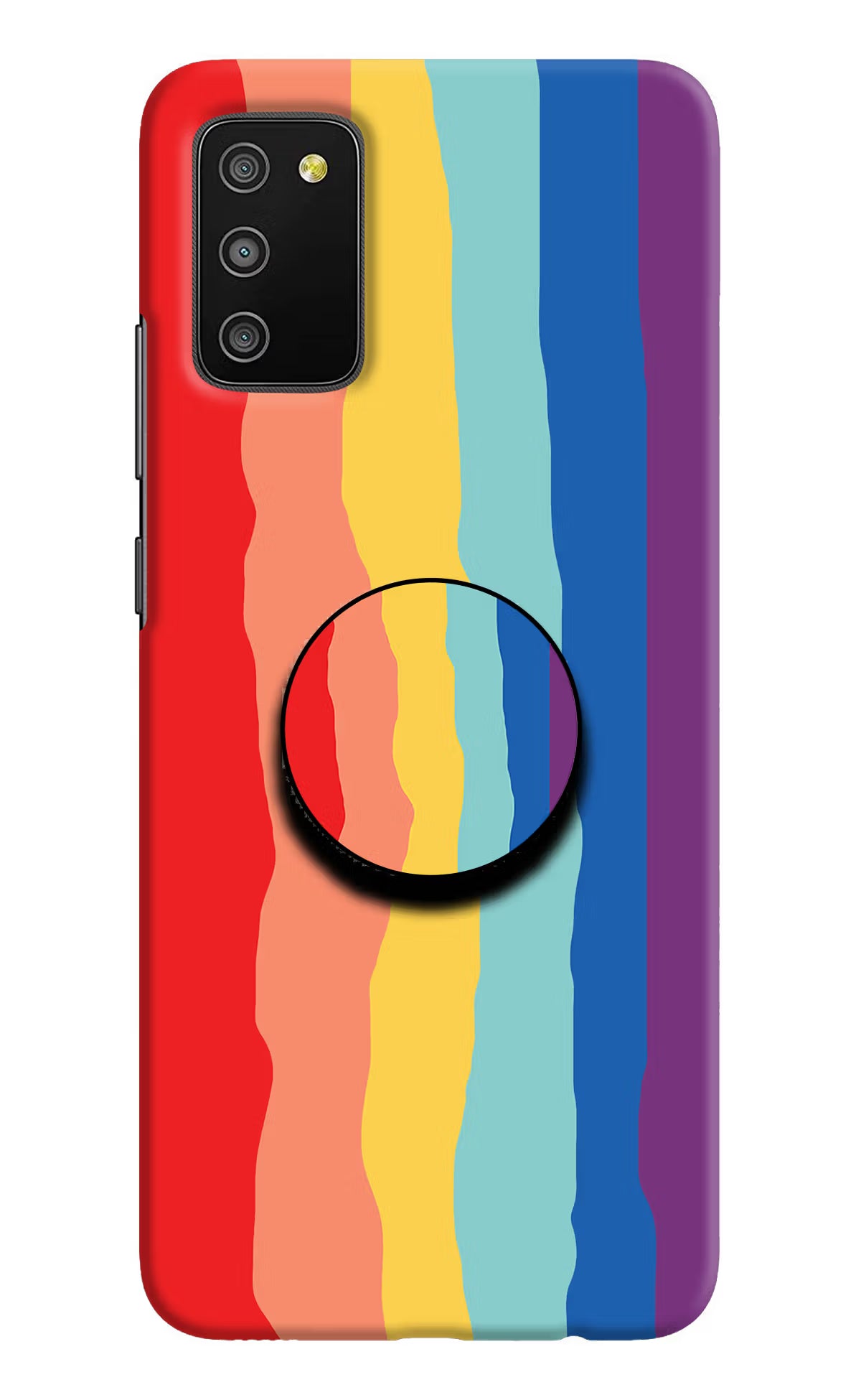 Rainbow Samsung M02s Pop Case by Casekaro