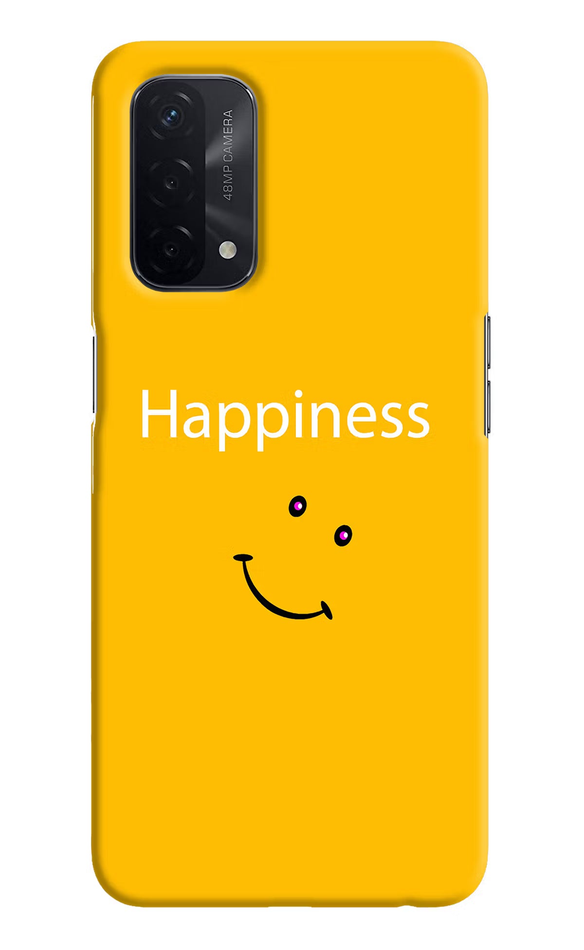 Happiness With Smiley Oppo A74 5G Hard Case Back Cover by Casekaro