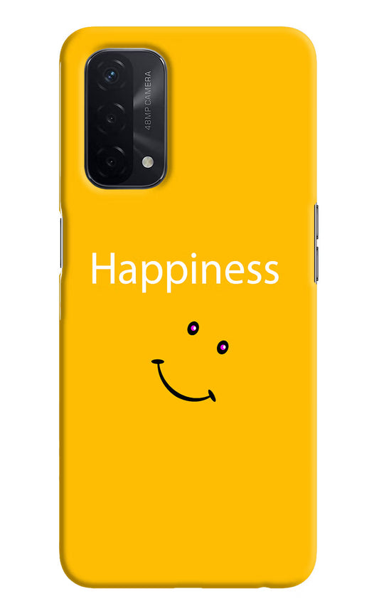 Happiness With Smiley Oppo A74 5G Hard Case Back Cover by Casekaro