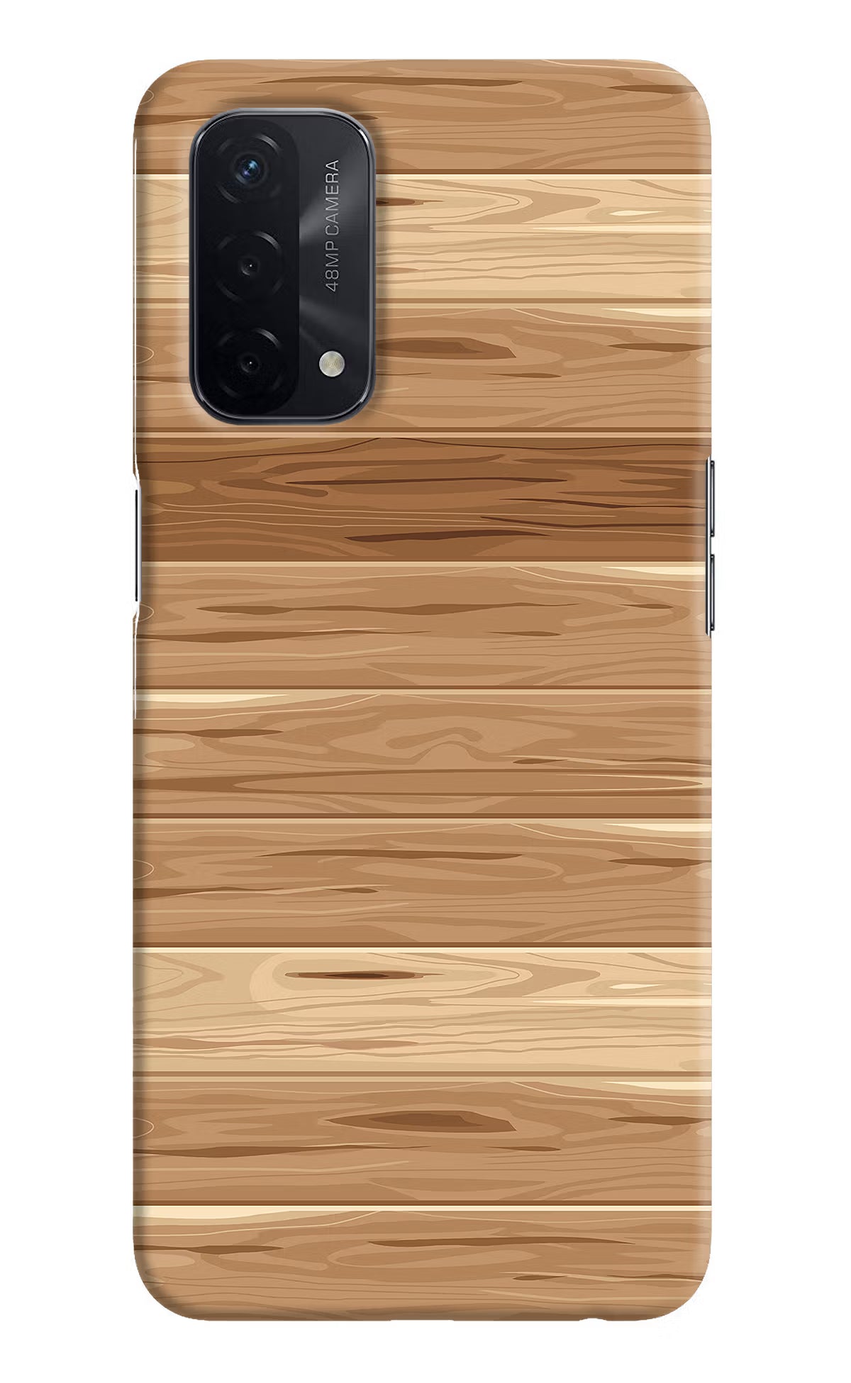Wooden Vector Oppo A74 5G Hard Case Back Cover by Casekaro