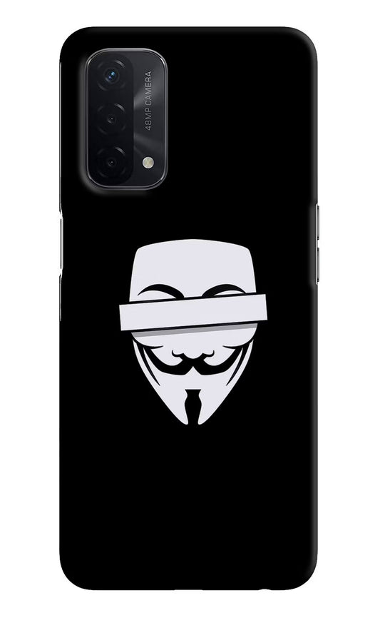 Anonymous Face Oppo A74 5G Hard Case Back Cover by Casekaro