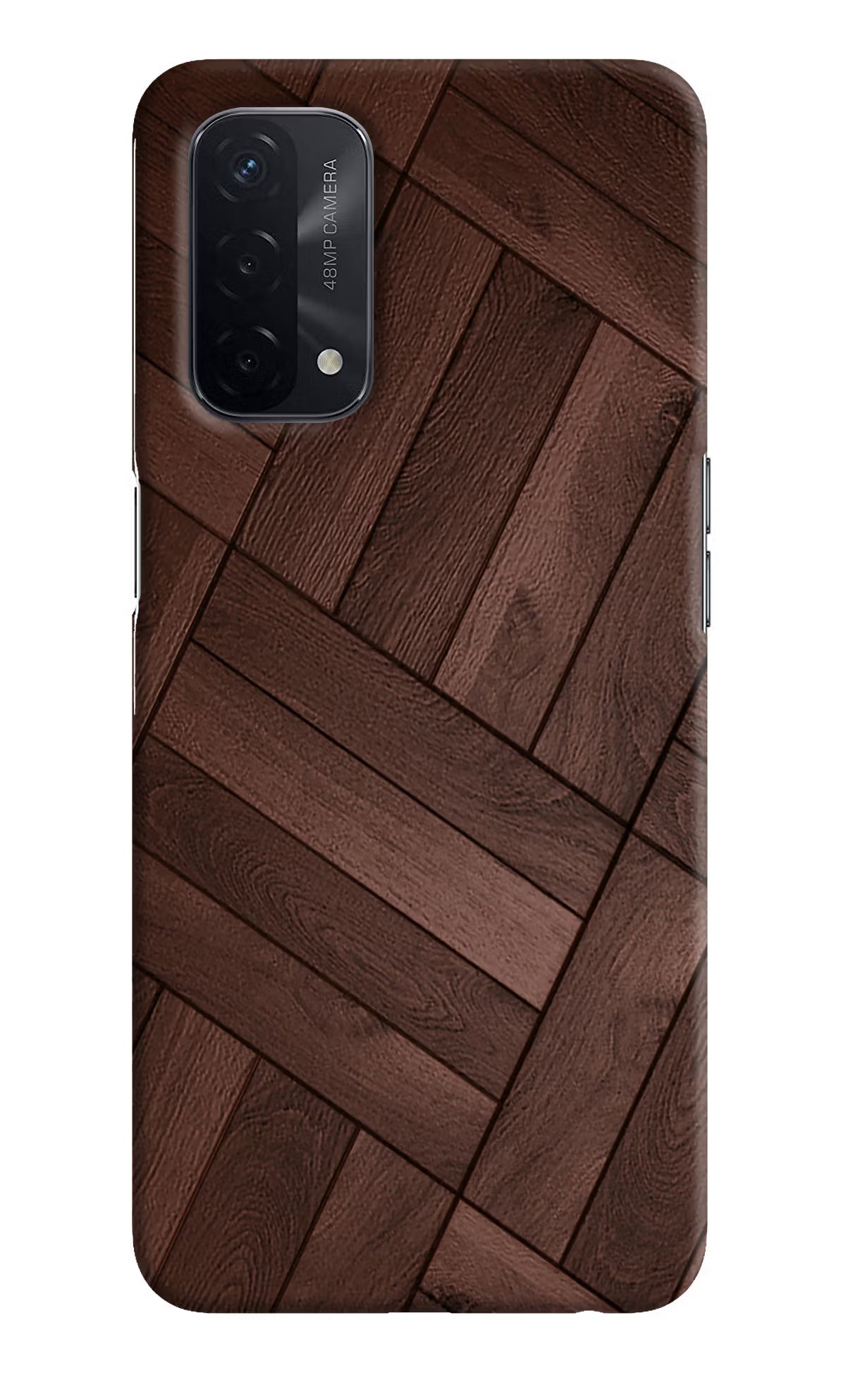 Wooden Texture Design Oppo A74 5G Hard Case Back Cover by Casekaro