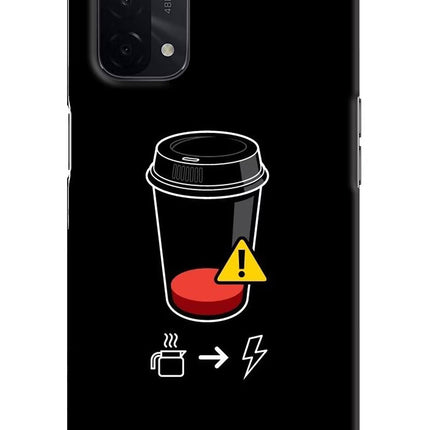 Coffee Oppo A74 5G Hard Case Back Cover by Casekaro