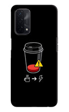 Coffee Oppo A74 5G Hard Case Back Cover by Casekaro