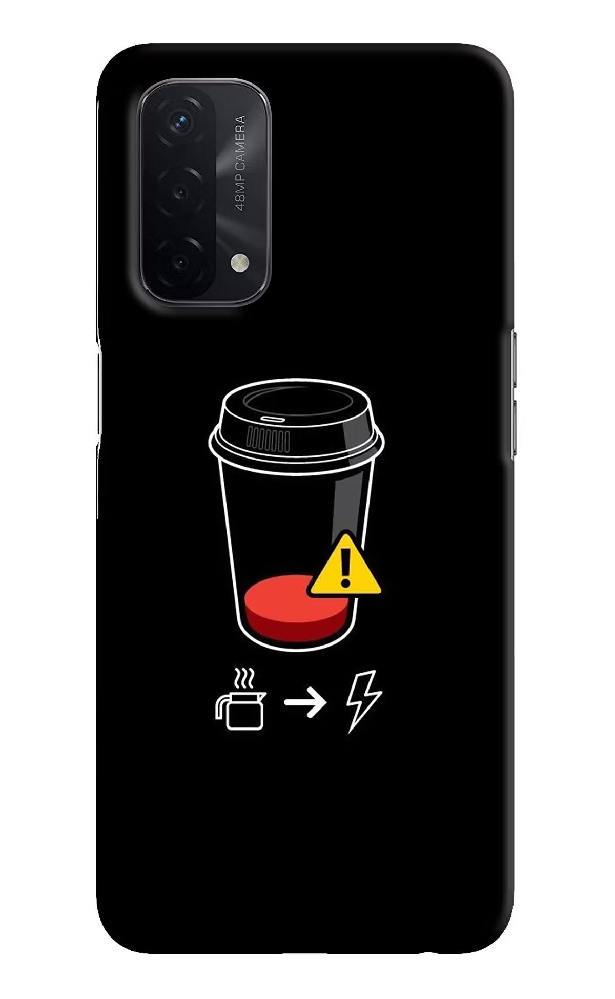 Coffee Oppo A74 5G Hard Case Back Cover by Casekaro
