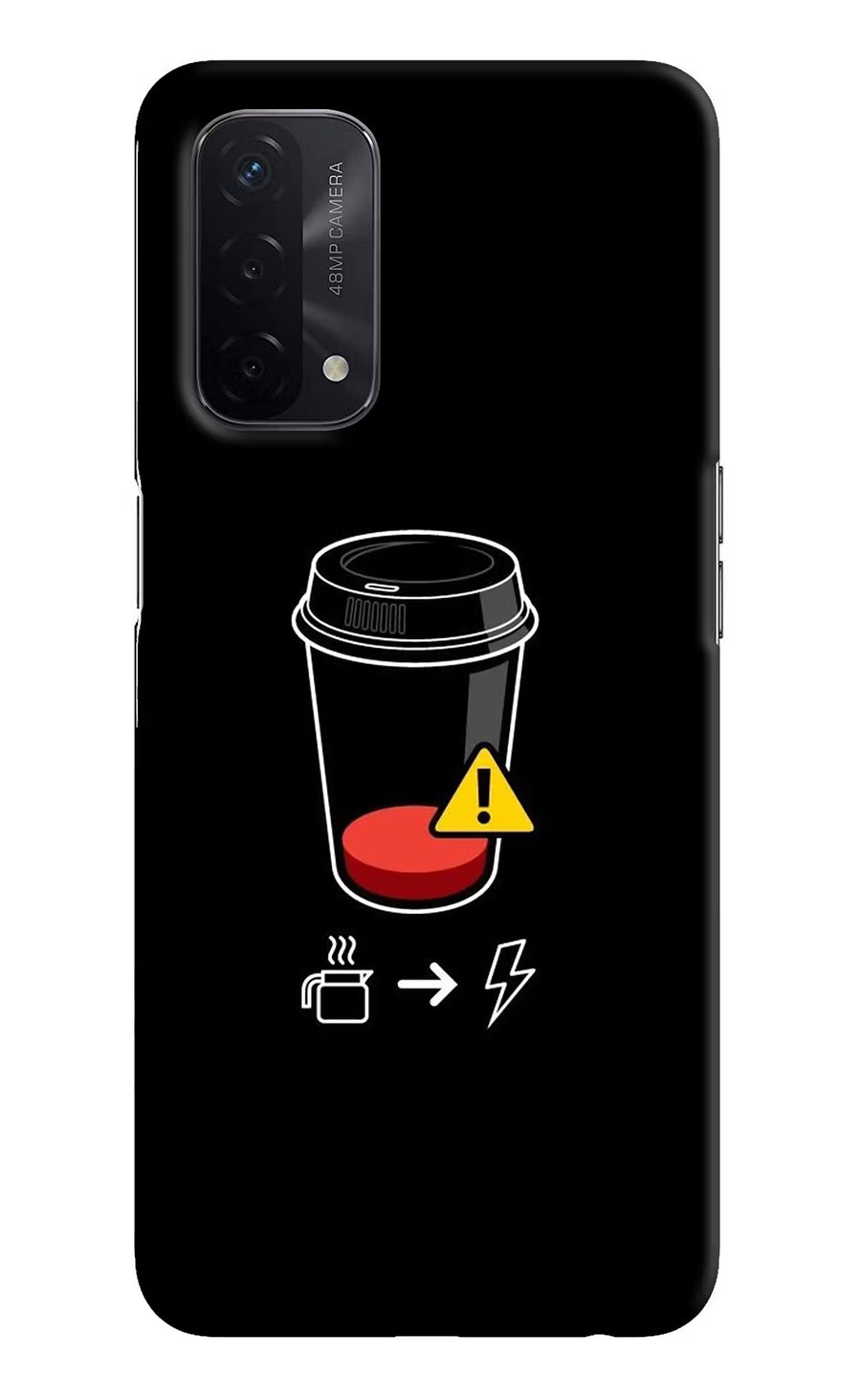 Coffee Oppo A74 5G Back Cover, Hard case