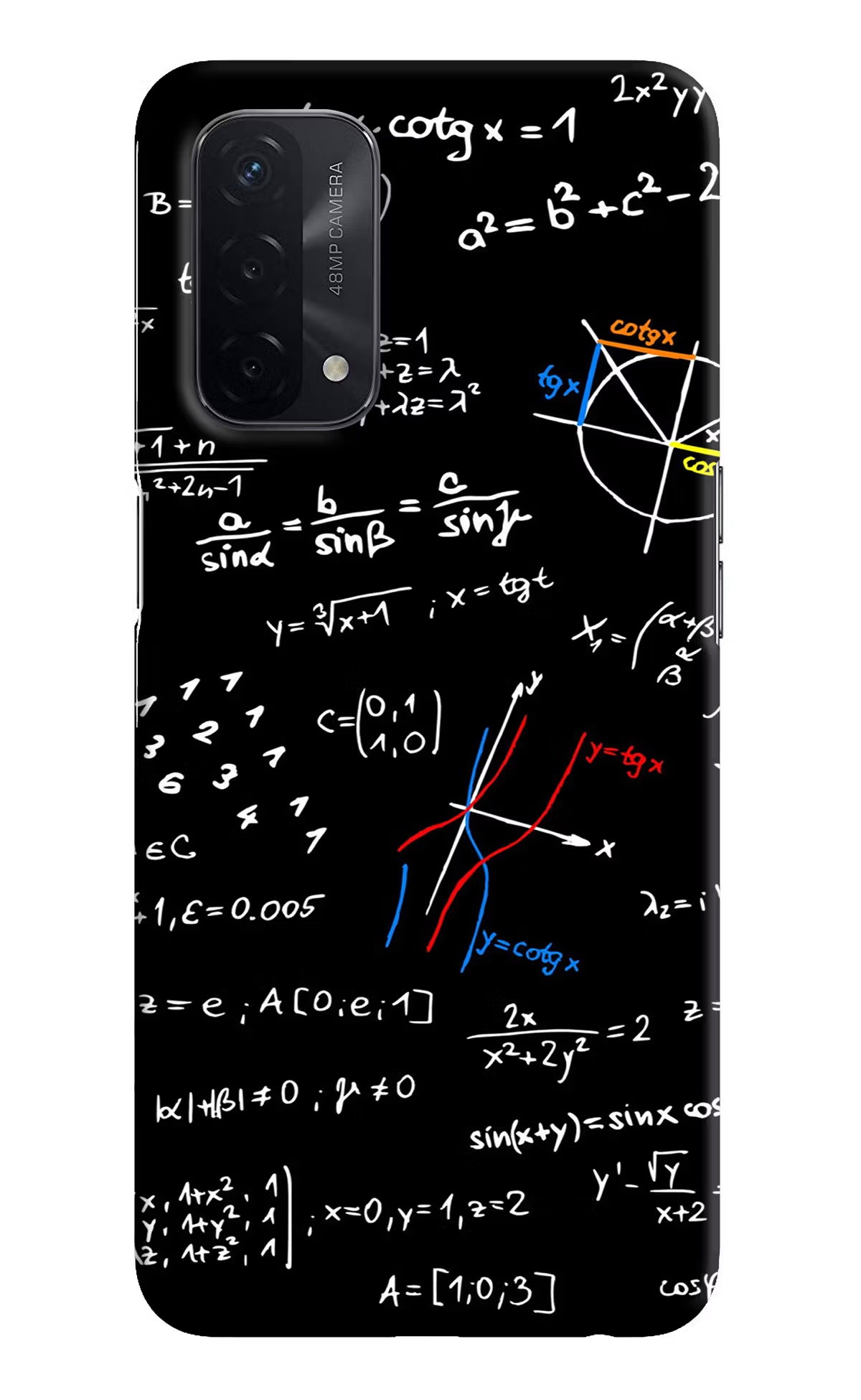 Mathematics Formula Oppo A74 5G Hard Case Back Cover by Casekaro