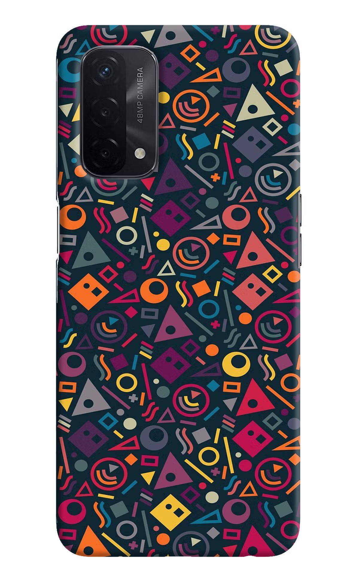 Geometric Abstract Oppo A74 5G Hard Case Back Cover by Casekaro
