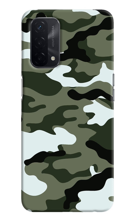Camouflage Oppo A74 5G Hard Case Back Cover by Casekaro