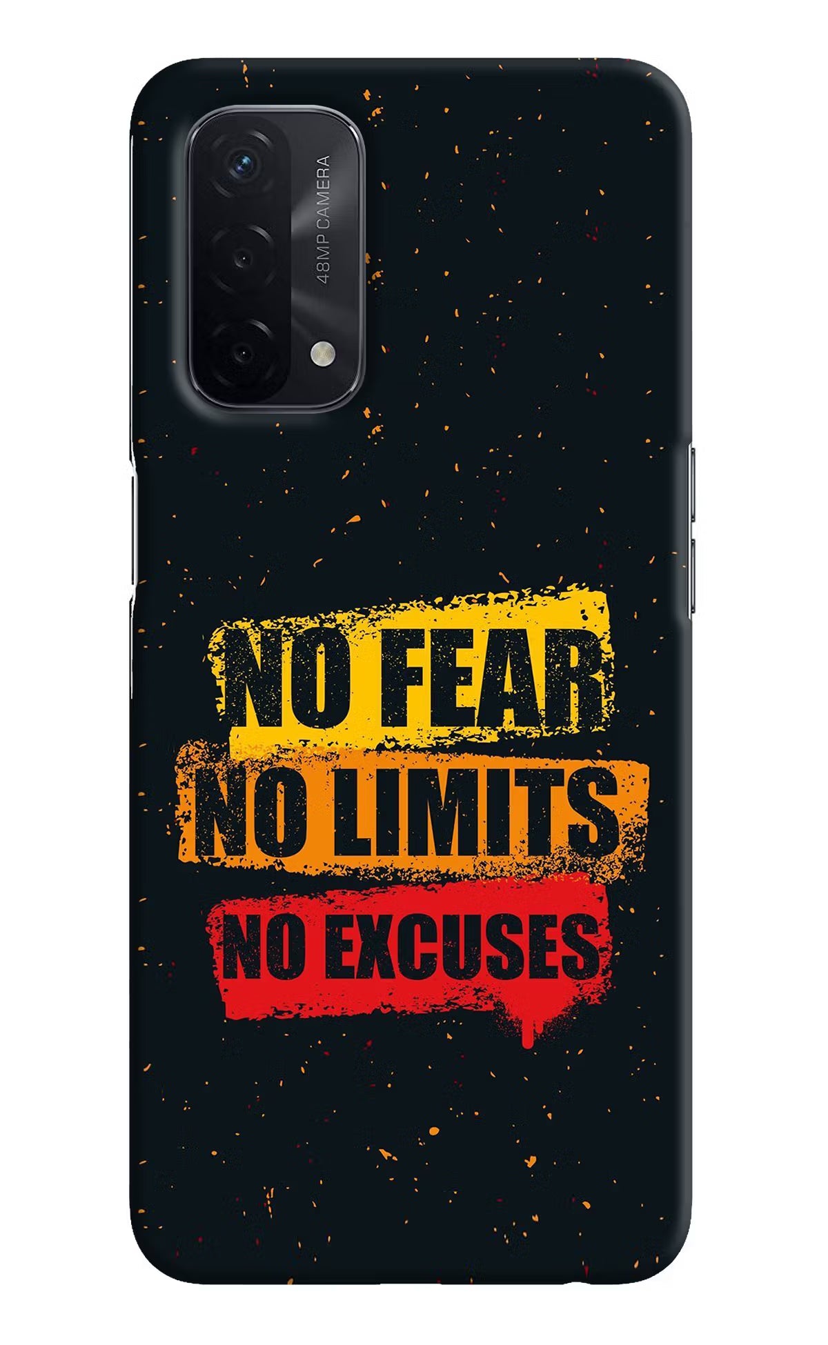 No Fear No Limits No Excuse Oppo A74 5G Hard Case Back Cover by Casekaro