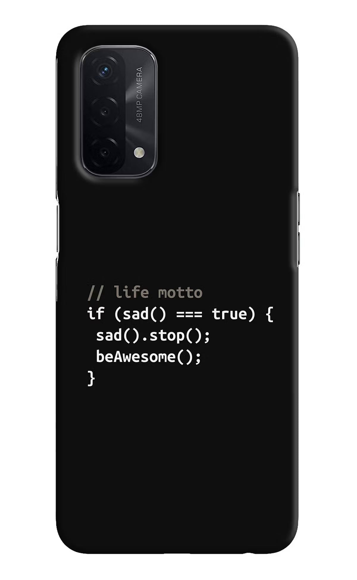 Life Motto Code Oppo A74 5G Hard Case Back Cover by Casekaro