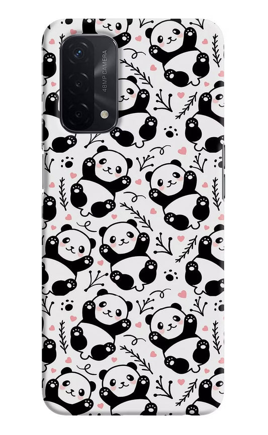 Cute Panda Oppo A74 5G Hard Case Back Cover by Casekaro