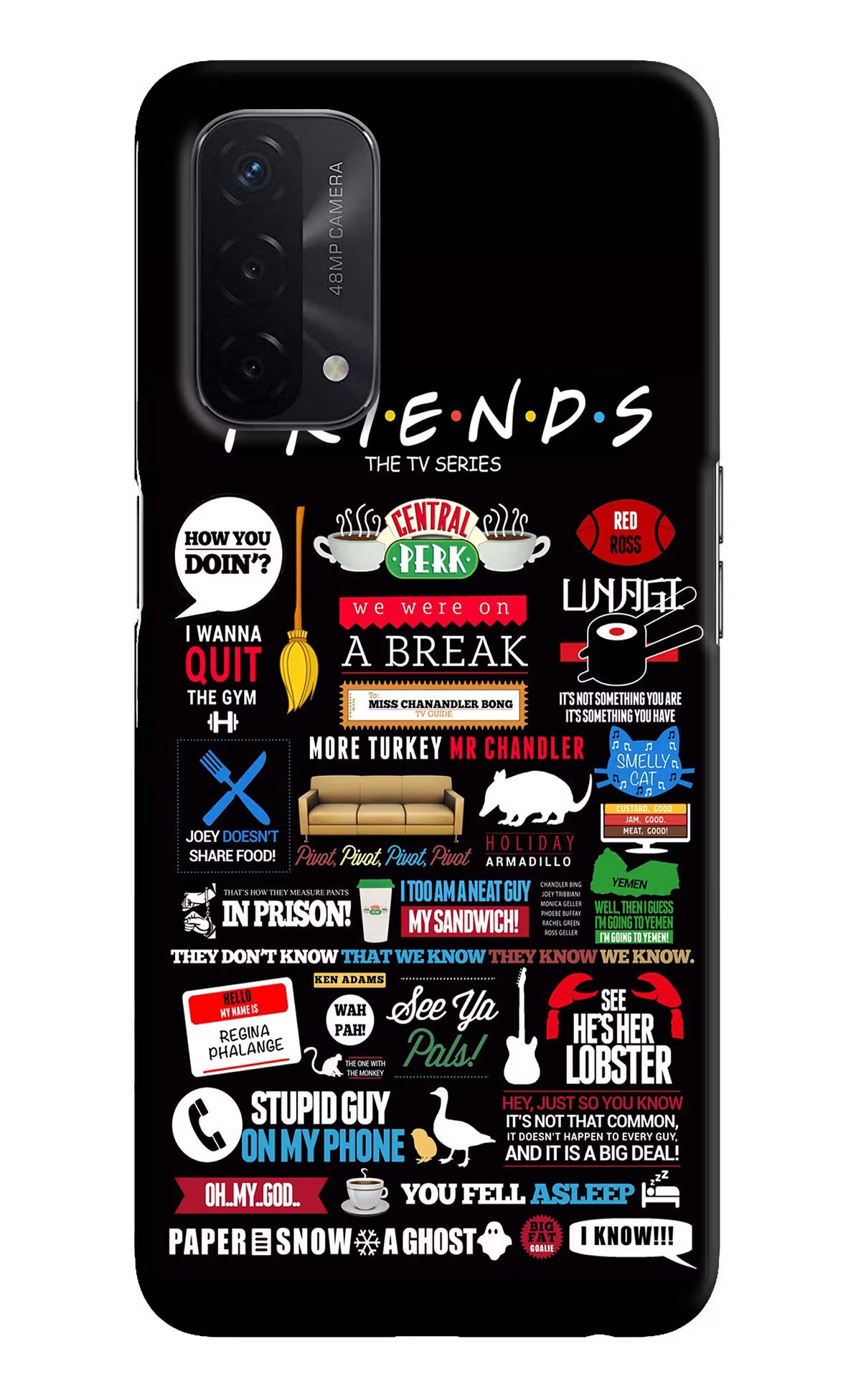 FRIENDS Oppo A74 5G Hard Case Back Cover by Casekaro