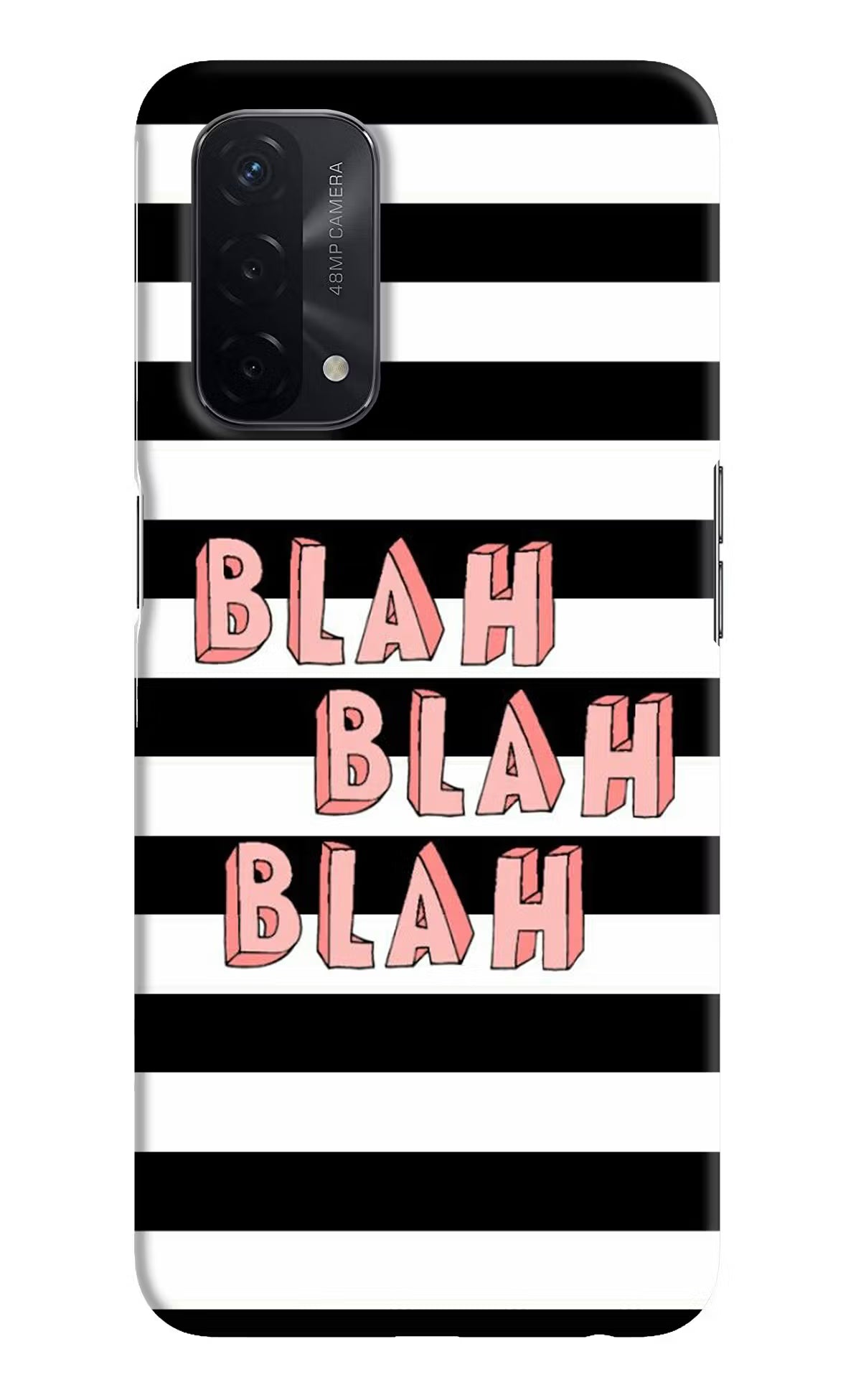 Blah Blah Blah Oppo A74 5G Hard Case Back Cover by Casekaro