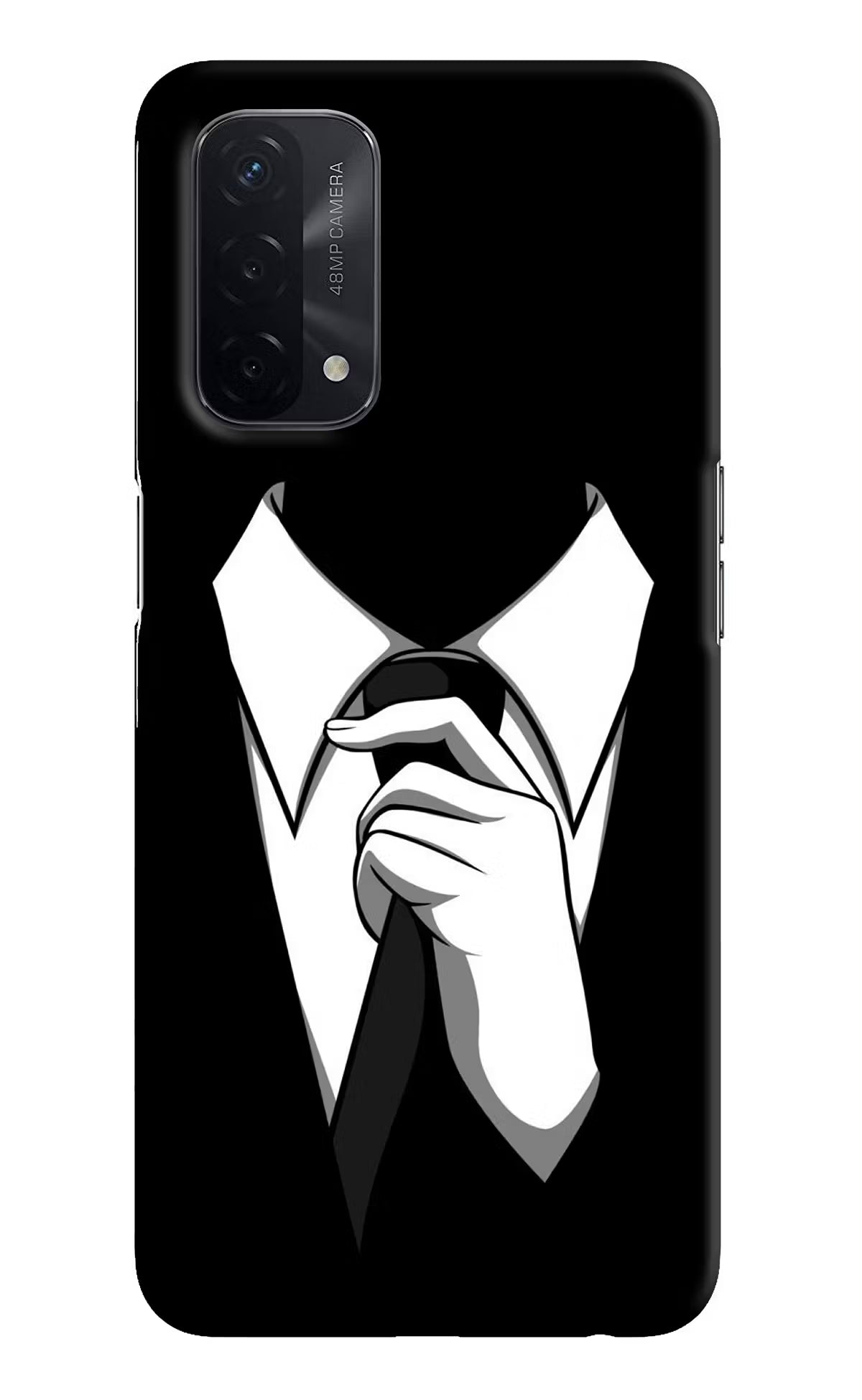 Black Tie Oppo A74 5G Hard Case Back Cover by Casekaro