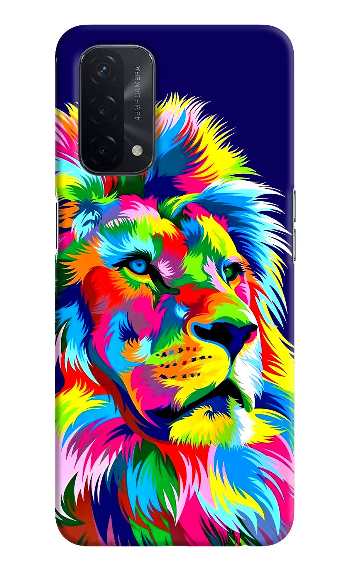Vector Art Lion Oppo A74 5G Hard Case Back Cover by Casekaro