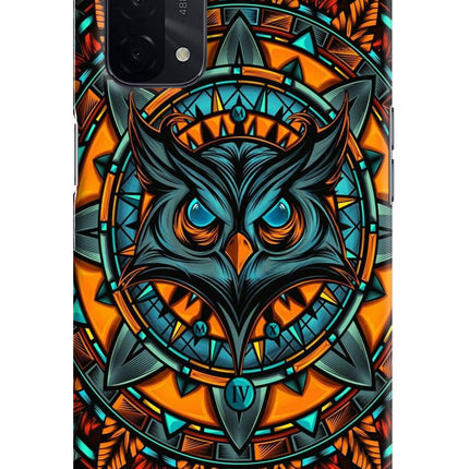 Angry Owl Art Oppo A74 5G Hard Case Back Cover by Casekaro