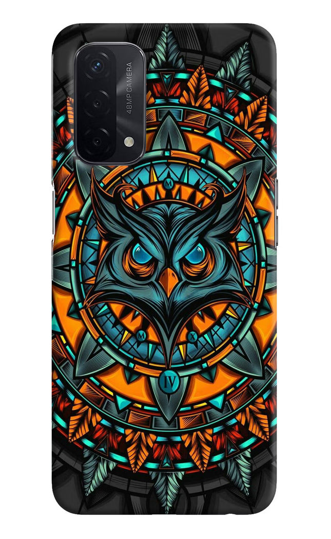 Angry Owl Art Oppo A74 5G Hard Case Back Cover by Casekaro