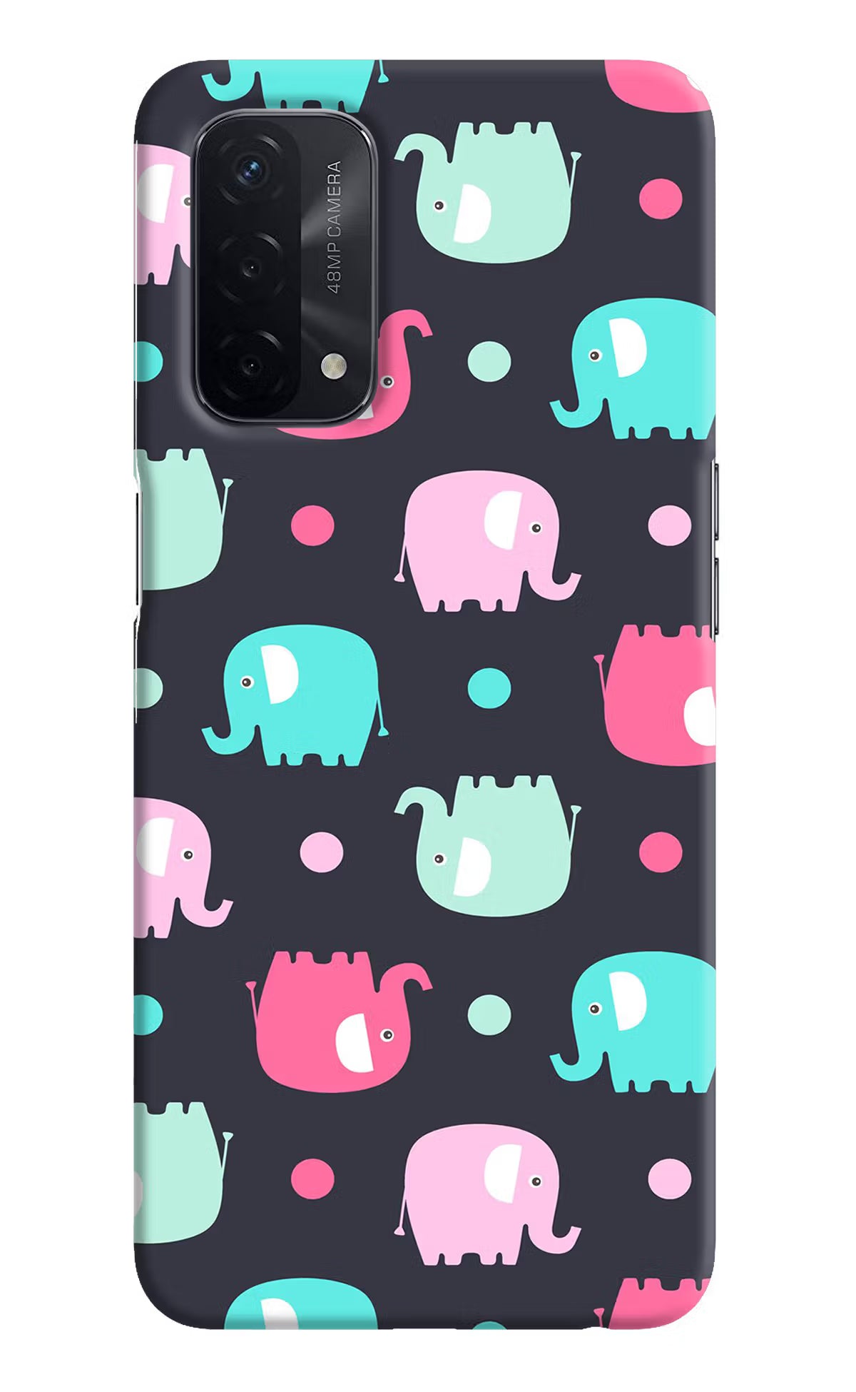 Elephants Oppo A74 5G Hard Case Back Cover by Casekaro