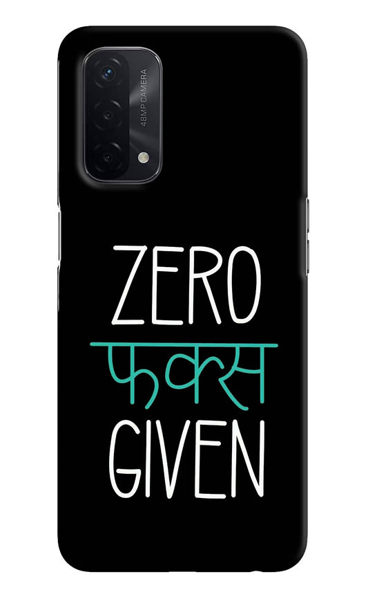 Zero Fucks Given Oppo A74 5G Hard Case Back Cover by Casekaro