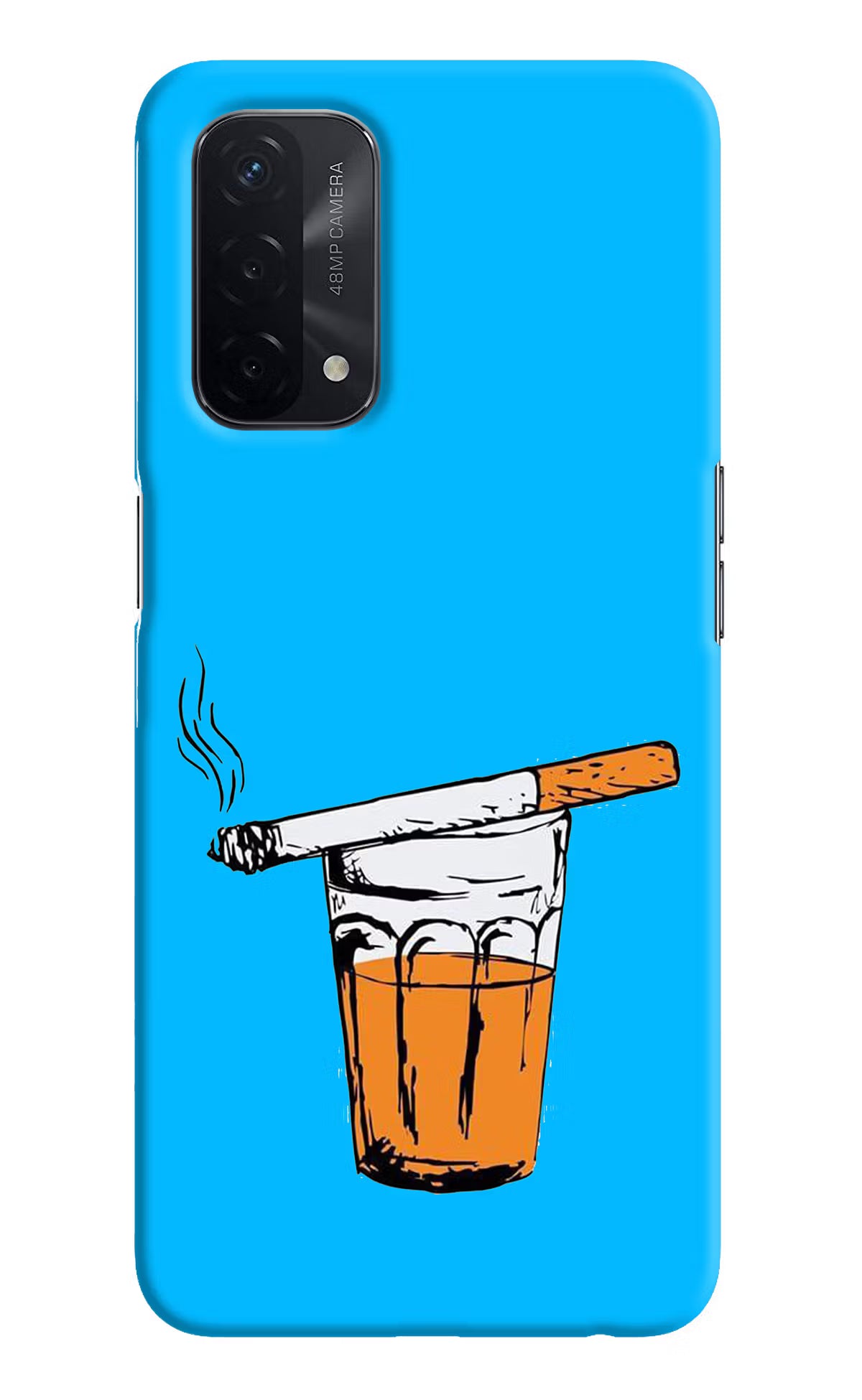 Chai Sutta Oppo A74 5G Hard Case Back Cover by Casekaro