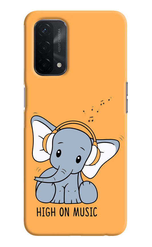 High On Music Oppo A74 5G Hard Case Back Cover by Casekaro