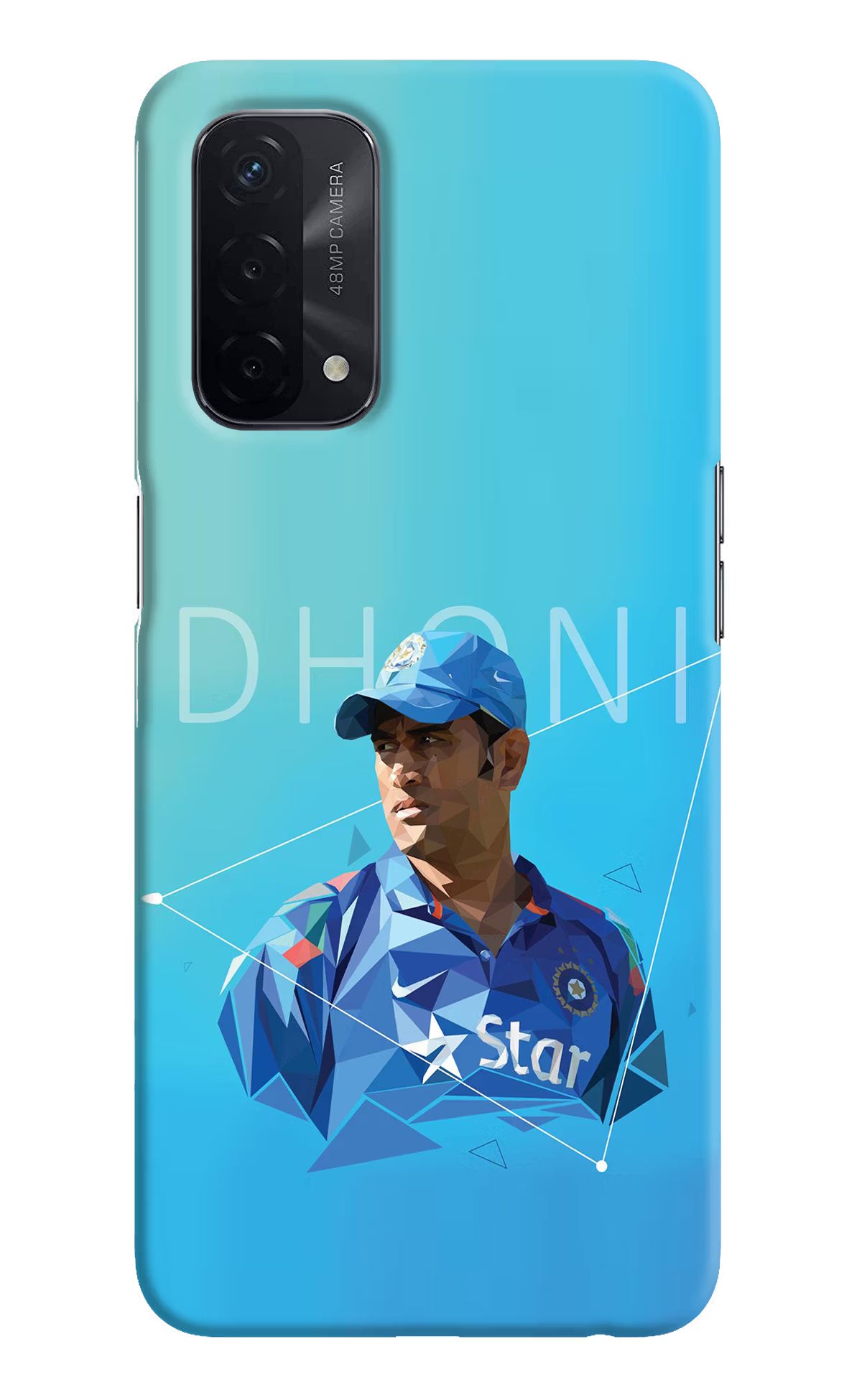 Dhoni Artwork Oppo A74 5G Hard Case Back Cover by Casekaro