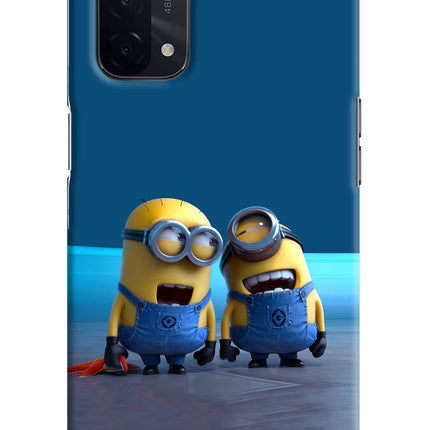 Minion Laughing Oppo A74 5G Hard Case Back Cover by Casekaro