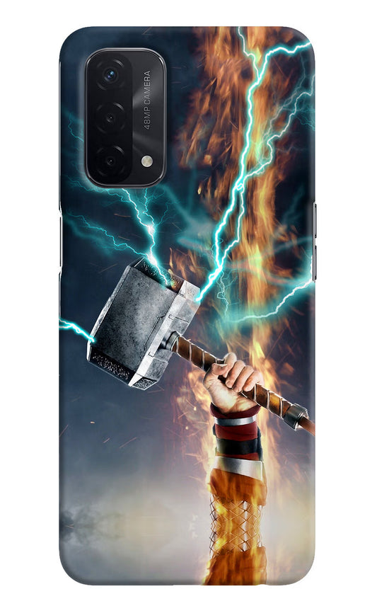 Thor Hammer Mjolnir Oppo A74 5G Hard Case Back Cover by Casekaro