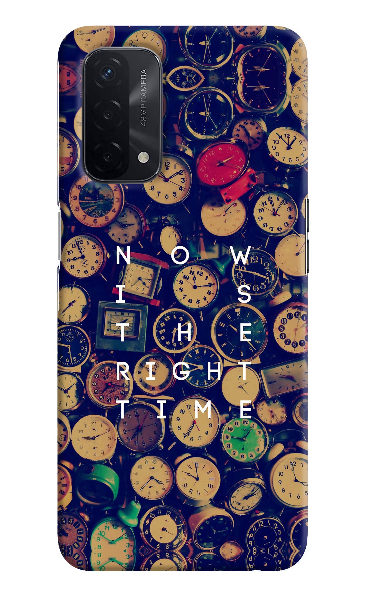 Now is the Right Time Quote Oppo A74 5G Hard Case Back Cover by Casekaro