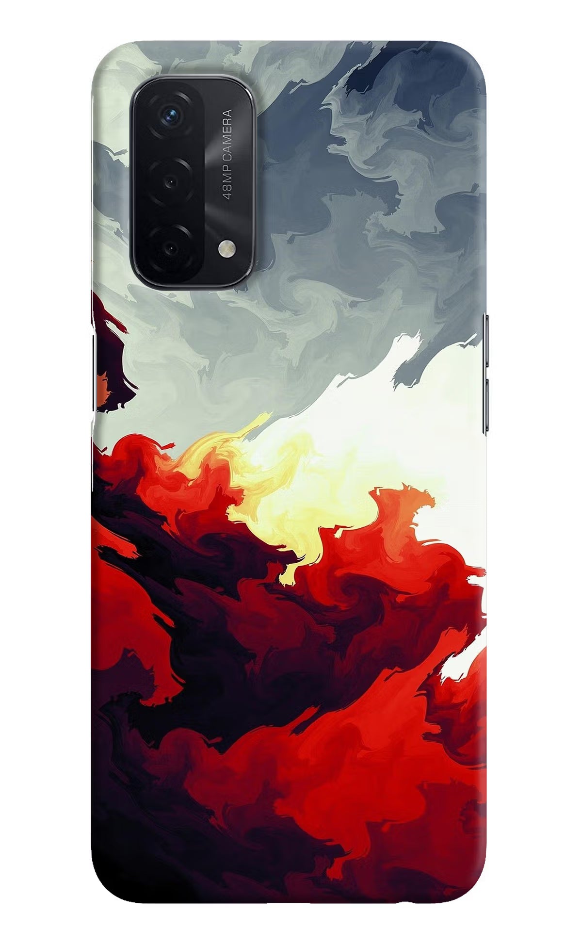 Fire Cloud Oppo A74 5G Hard Case Back Cover by Casekaro