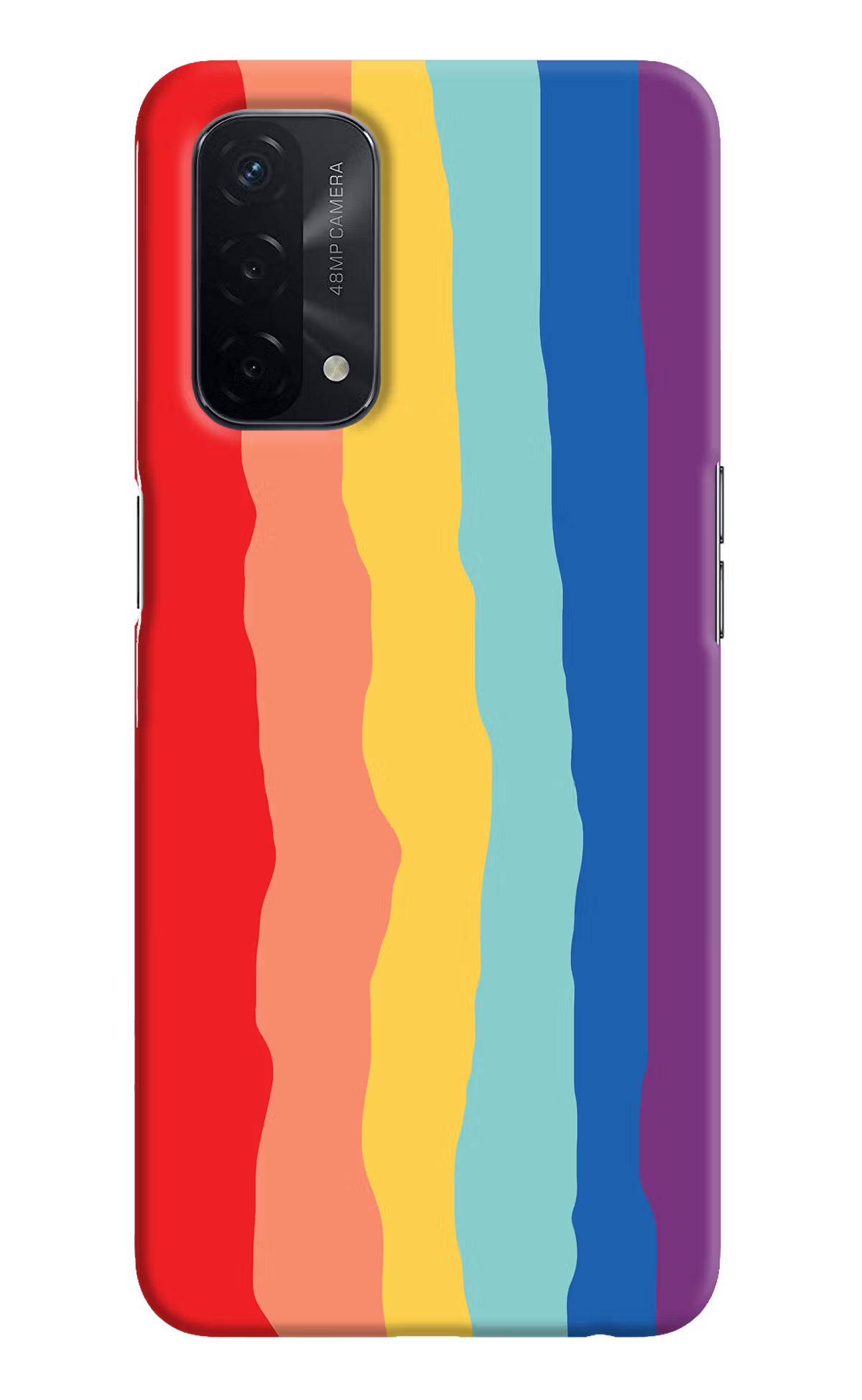 Rainbow Oppo A74 5G Hard Case Back Cover by Casekaro