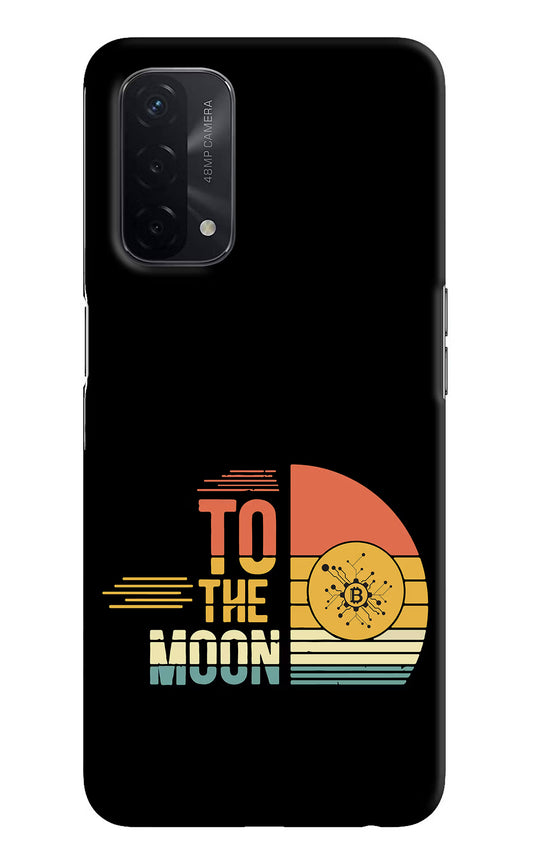 To the Moon Oppo A74 5G Hard Case Back Cover by Casekaro