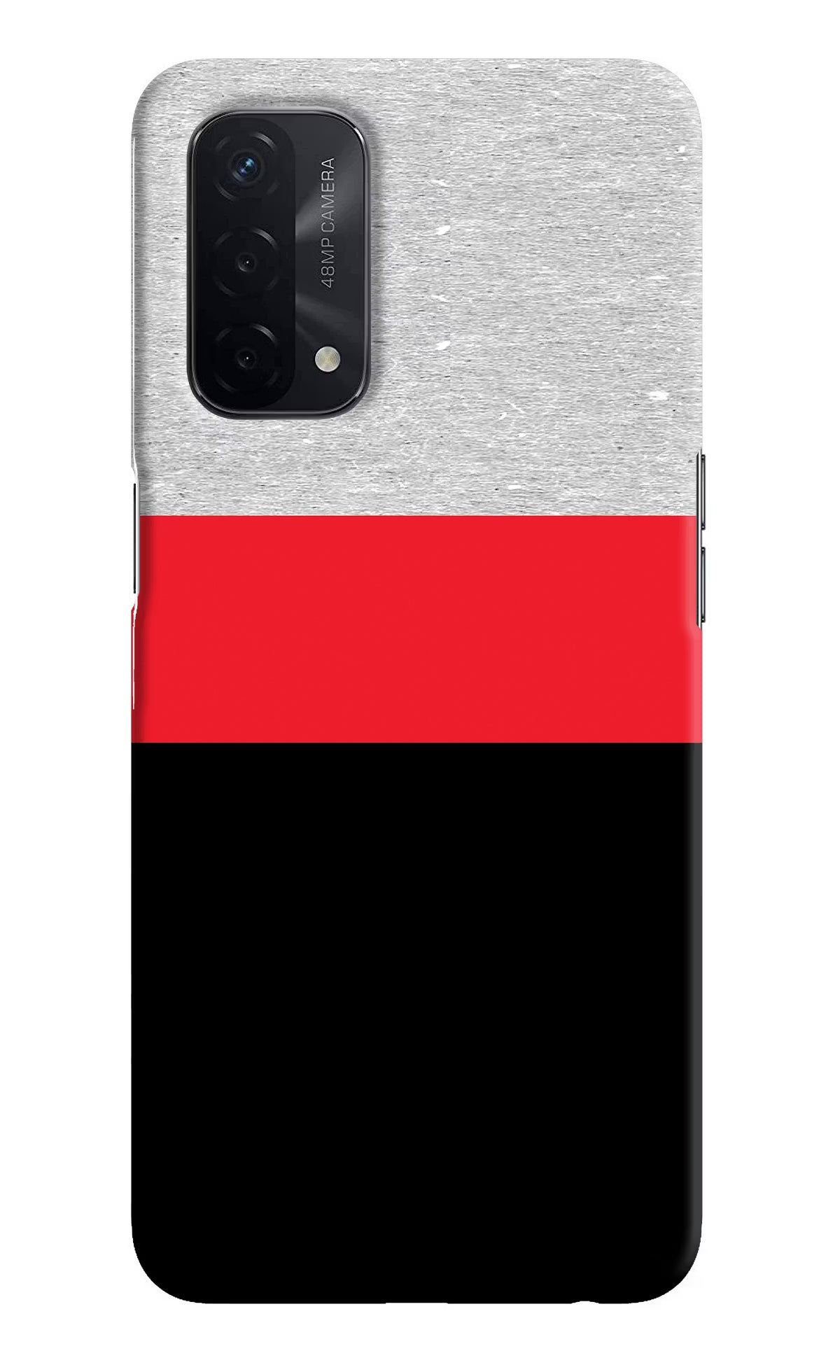 Tri Color Pattern Oppo A74 5G Hard Case Back Cover by Casekaro