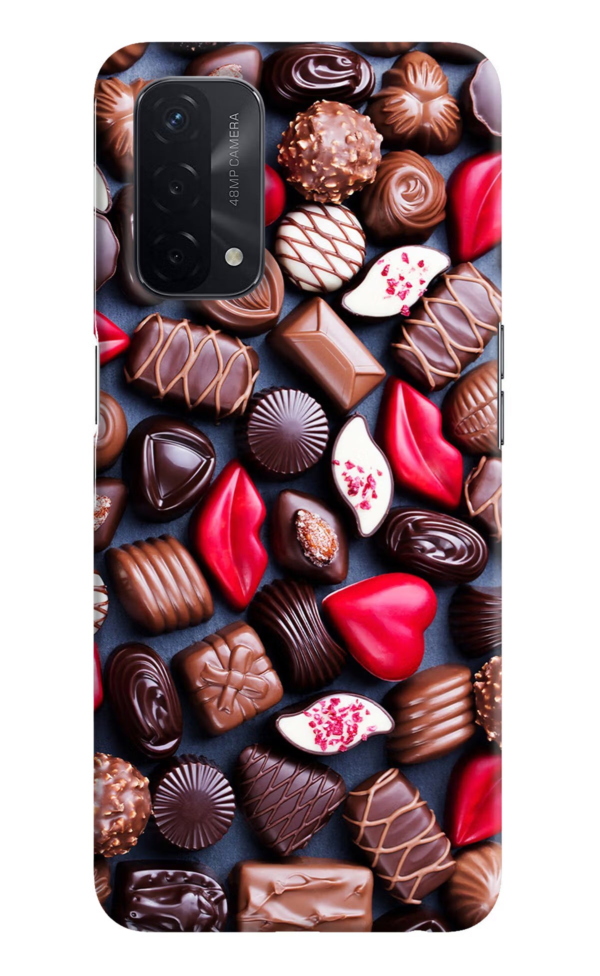 Chocolates Oppo A74 5G Hard Case Back Cover by Casekaro