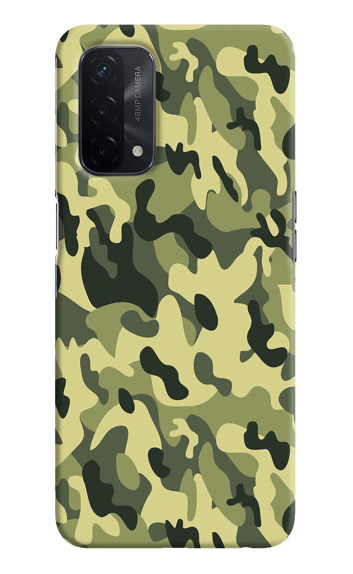 Camouflage Oppo A74 5G Hard Case Back Cover by Casekaro