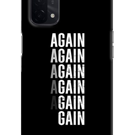 Again Again Gain Oppo A74 5G Hard Case Back Cover by Casekaro