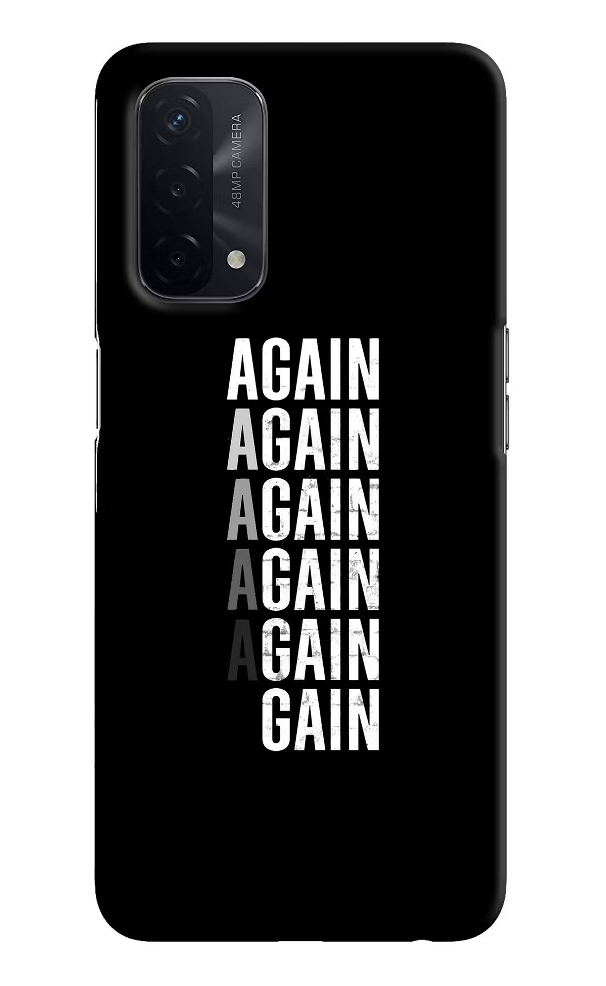 Again Again Gain Oppo A74 5G Hard Case Back Cover by Casekaro