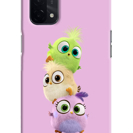Cute Little Birds Oppo A74 5G Hard Case Back Cover by Casekaro