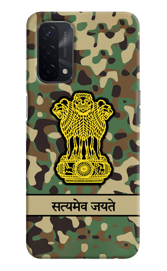 Satyamev Jayate Army Oppo A74 5G Hard Case Back Cover by Casekaro