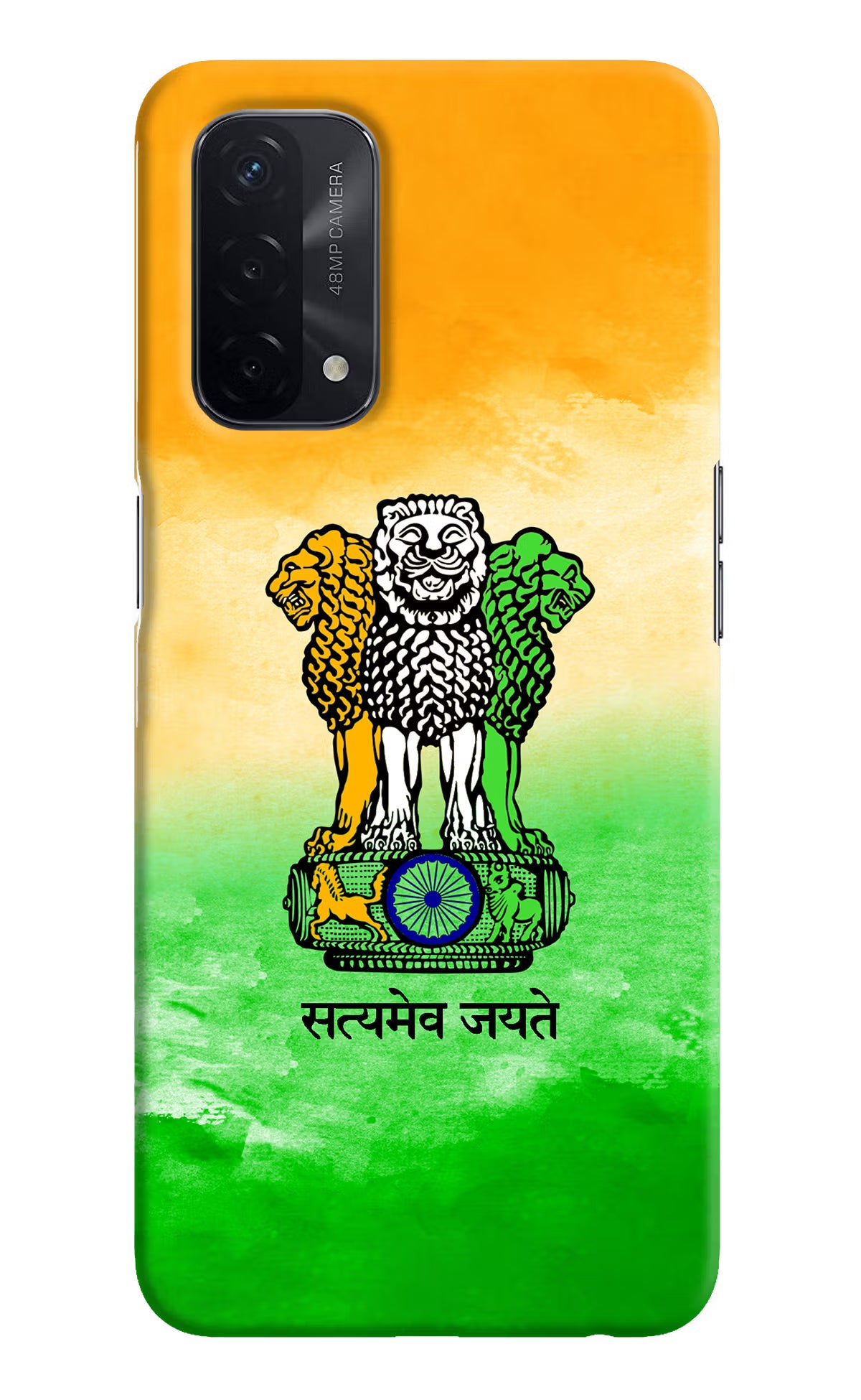 Satyamev Jayate Flag Oppo A74 5G Hard Case Back Cover by Casekaro
