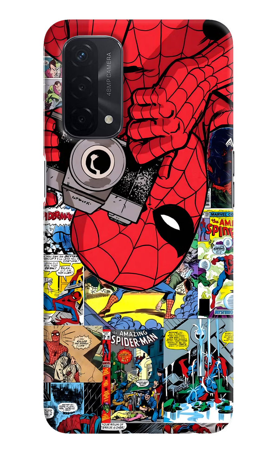 Spider Man Oppo A74 5G Back Cover, Hard case