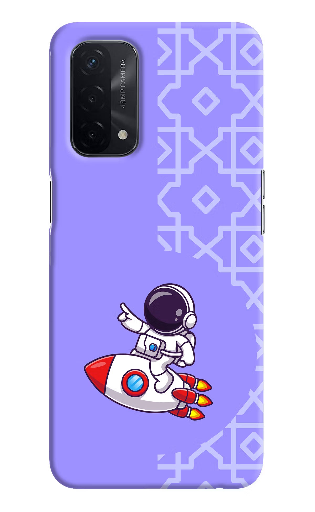 Cute Astronaut Oppo A74 5G Hard Case Back Cover by Casekaro