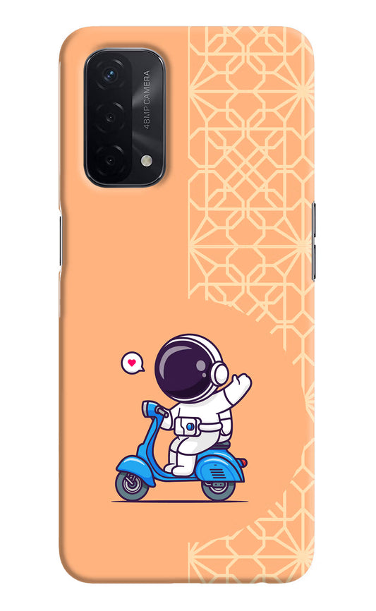 Cute Astronaut Riding Oppo A74 5G Hard Case Back Cover by Casekaro