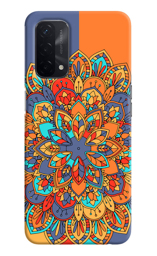 Color Mandala Oppo A74 5G Hard Case Back Cover by Casekaro
