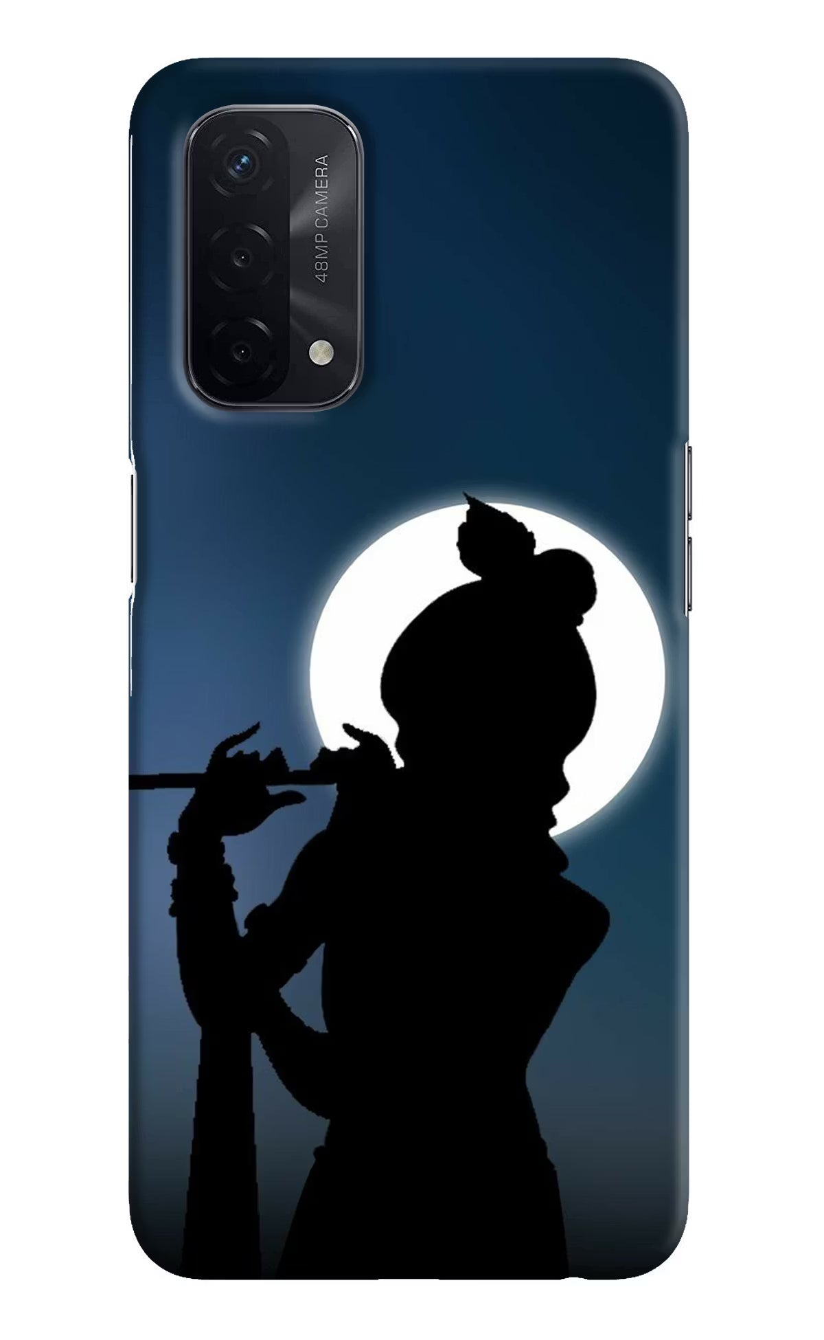 Shri Krishna Silhouette Oppo A74 5G Hard Case Back Cover by Casekaro